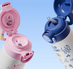 Kids Thermal Bottle 500ml - 316L Steel & Dual-Sip Straw