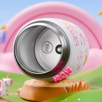 Kids Thermal Bottle 500ml - 316L Steel & Dual-Sip Straw