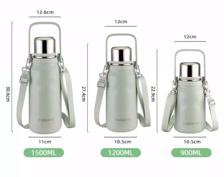 Insulated Stainless Steel Flask (700ml-1500ml) - 316L Medical Grade - 24H Thermal Performance