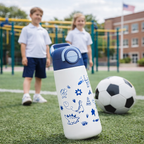 Kids Thermal Bottle 500ml - 316L Steel & Dual-Sip Straw