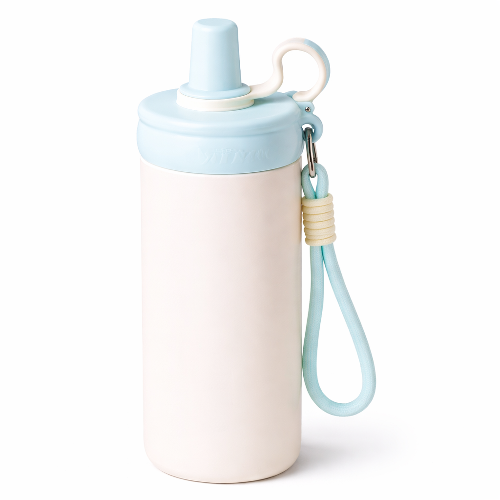 Cute Thermal Straw Bottle 620ml - 316L Steel & Tea Infuser