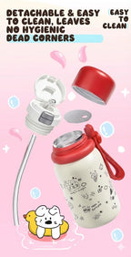 3-in-1 Insulated Bottle 520ml - Straw, Spout & Sharing Cup