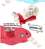 3-in-1 Insulated Bottle 520ml - Straw, Spout & Sharing Cup