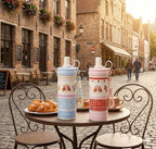 Cute Thermal Straw Bottle 620ml - 316L Steel & Tea Infuser