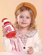Antibacterial Kids Thermos 420ml - Temp-Sensing Straw & Strap