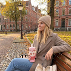 Cute Thermal Straw Bottle 620ml - 316L Steel & Tea Infuser