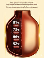 Smart Thermal Carafe 1.5L - Red Glass Liner & Temp Display